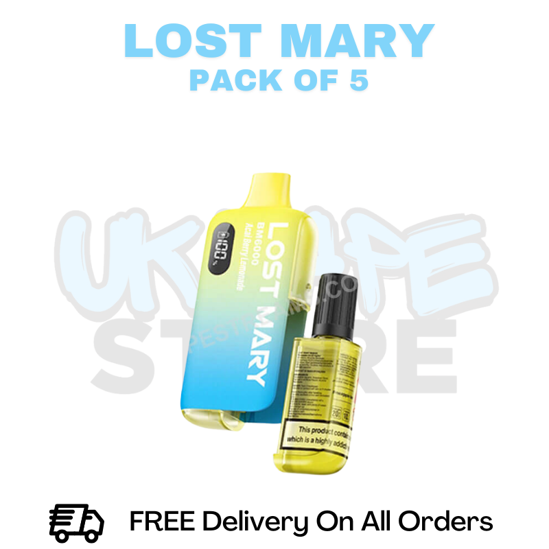 Buy Online Acai Berry Lemonade Lost Mary BM6000 6K Puff Box Of 5