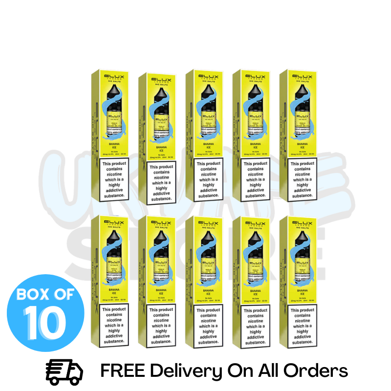 Buy Online Banana Ice Elux Legend Nicotine Salt Pack Of 10