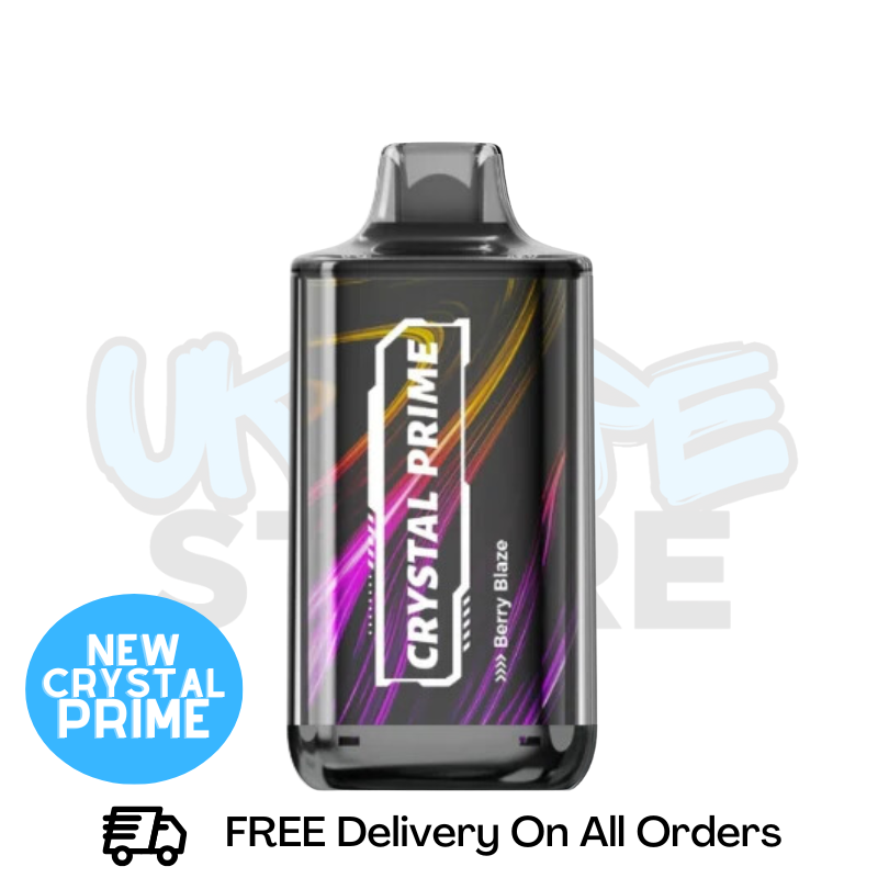 Buy Online Berry Blaze Crystal Prime Deluxe 18000 Puff - £9.99