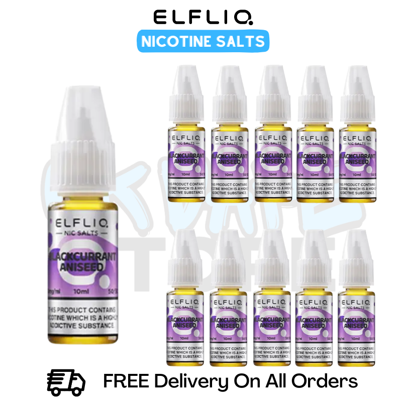 Blackcurrant Aniseed ElfLiq Nicotine Salts Box Of 10