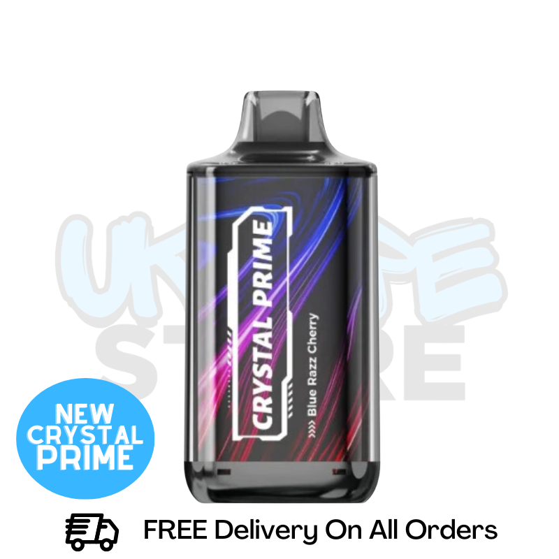 Buy Online Blue Razz Cherry Crystal Prime Deluxe 18000 Puff - £9.99