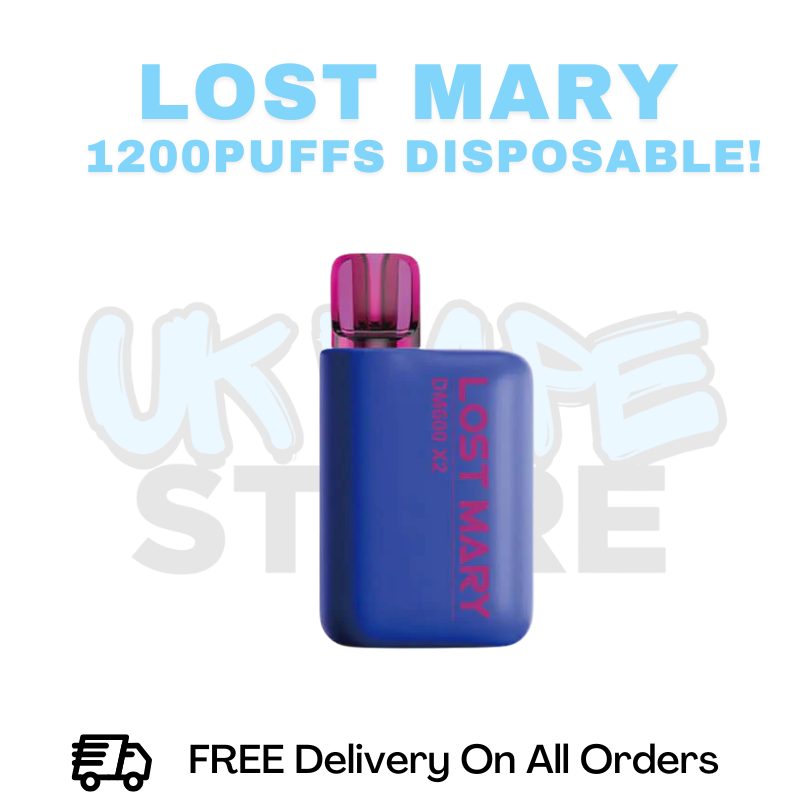 Buy Online Blueberry Sour Raspberry Lost Mary DM600 X2 1200Puff Disposable Vape Kit
