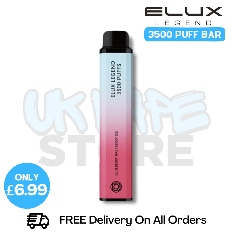 Shop Blueberry Raspberry Ice Elux Legend 3500 Puff Vape Kit - UK Vape Store