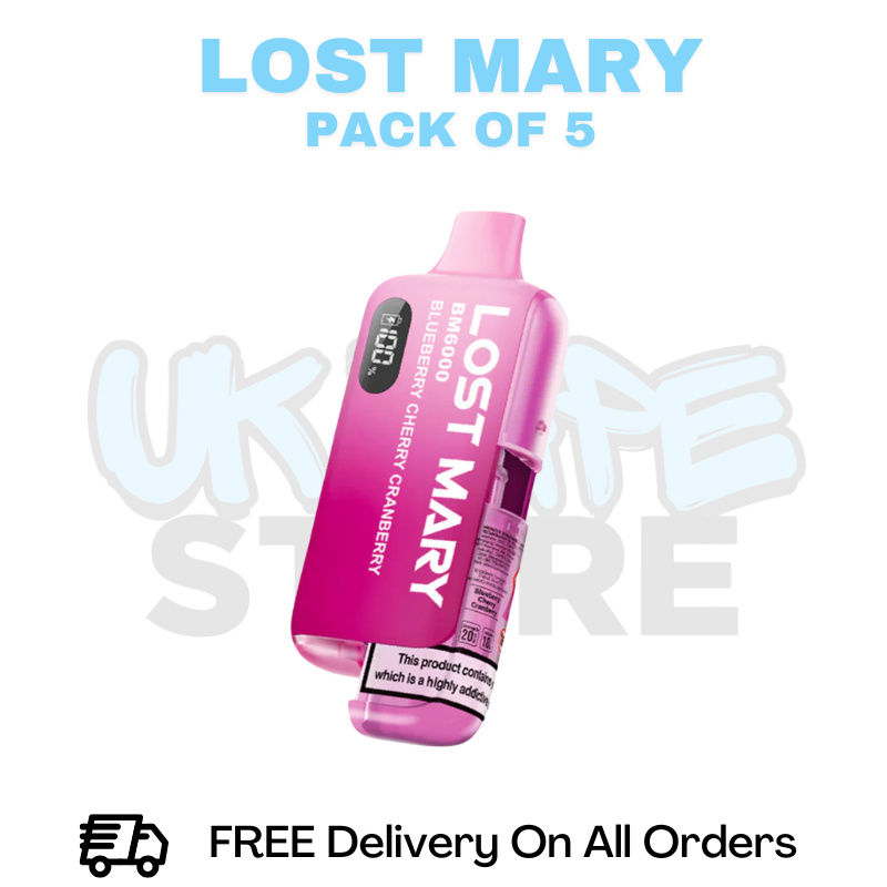 Buy Online Blueberry Cherry Cranberry Lost Mary BM6000 6K Puff Box Of 5