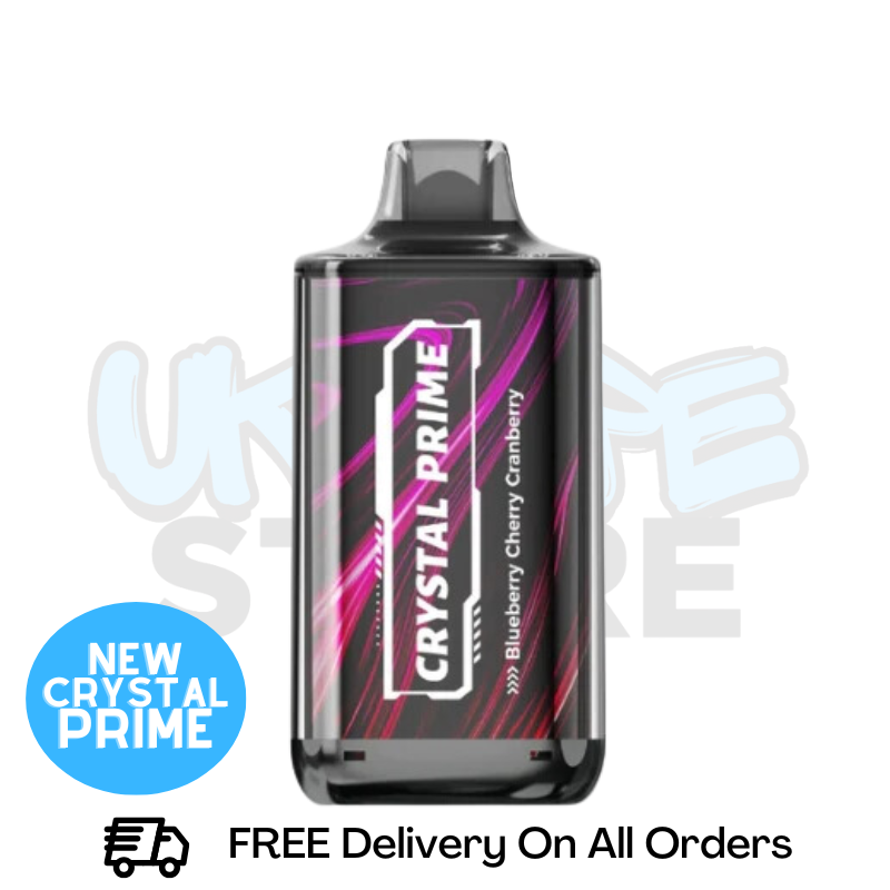 Buy Online Blueberry Cherry Cranberry Crystal Prime Deluxe 18000 Puff - £9.99