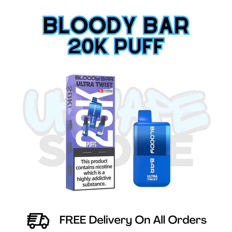 Buy Online Blueberry Raspberry- Cherry Ice Bloody Bar 20K Disposable