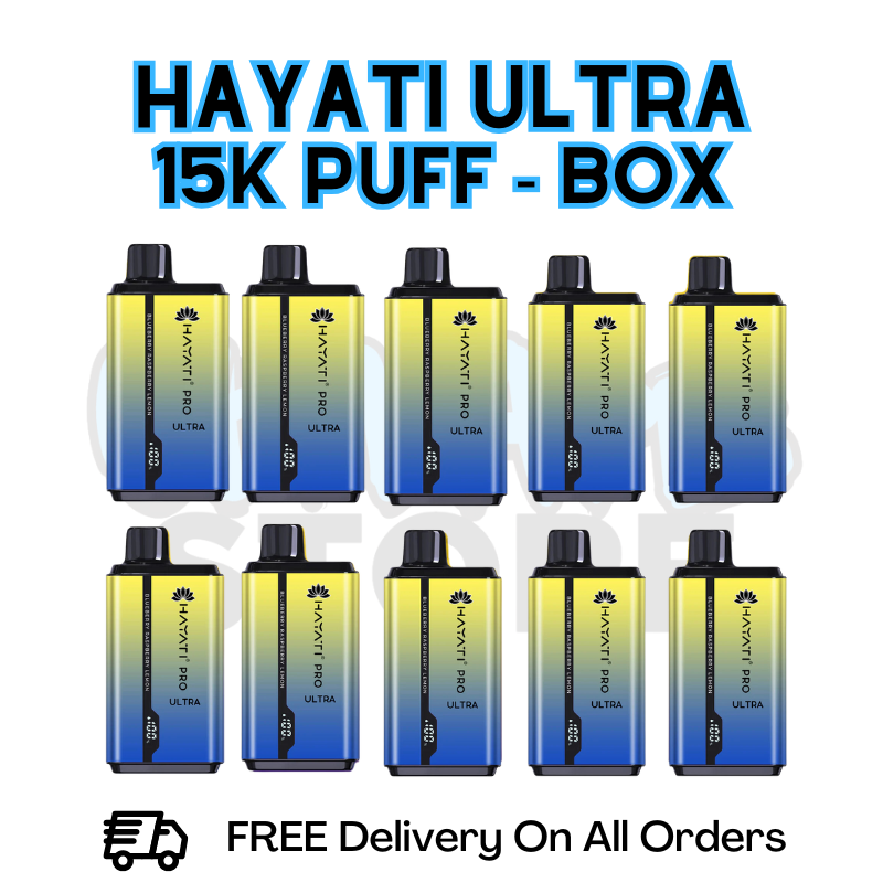 Buy Online Blueberry Raspberry Lemon Hayati Pro Ultra 15K Puffs Box Of 10 - £85.99