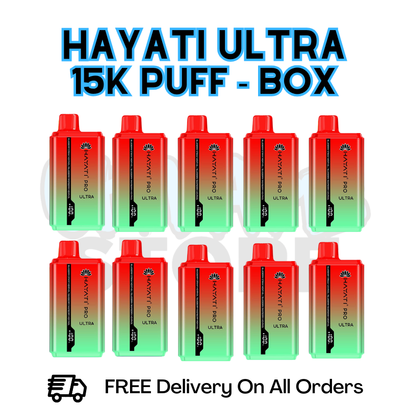 Buy Online Blueberry Straw Menthol/ Blueberry Raspberry Menthol Hayati Pro Ultra 15K Puffs Box Of 10 - £85.99