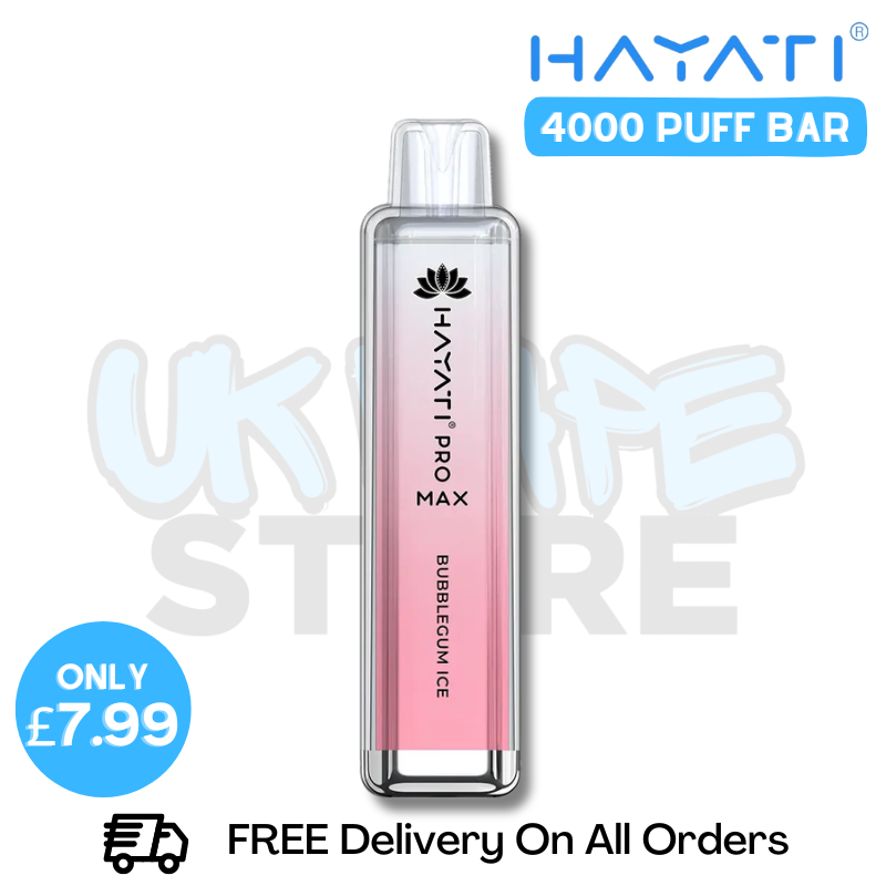 Buy Online Bubblegum Ice Hayati Pro Max 4000Puffs 4K Disposable - UK Vape Store