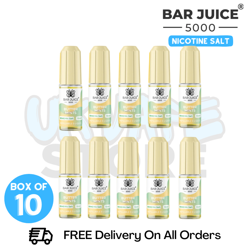 Shop Butter Mints Bar Juice 5000 Nicotine Salt Pack Of 10 - UK Vape Store