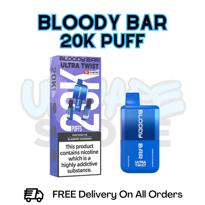 Blue Razz ICE - Blueberry Raspberry Bloody Bar 20K Disposable