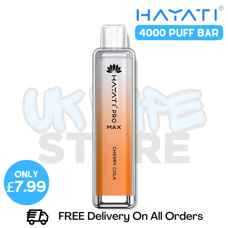 Cherry Cola Cherry Cola Hayati Pro Max 4000Puffs 4K Disposable - Only £7.99 - UK Vape Store