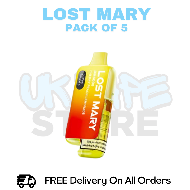Buy Online Cherry Peach Lemonade Lost Mary BM6000 6K Puff Box Of 5