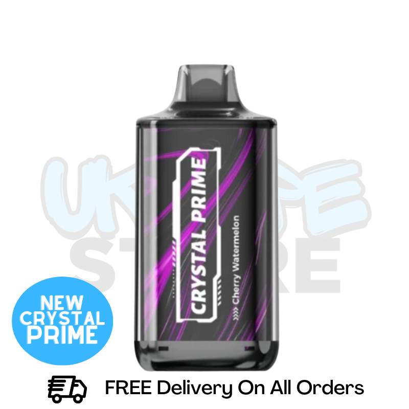 Buy Online Cherry Watermelon Crystal Prime Deluxe 18000 Puff - £9.99