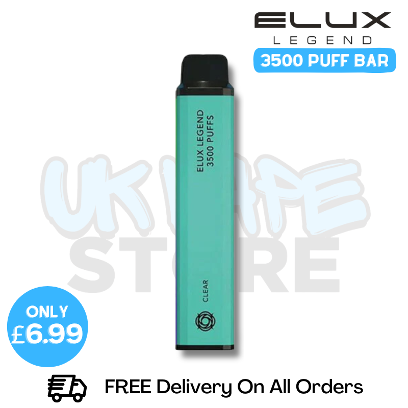 Shop Clear Elux Legend 3500 Puff Vape Kit - ONLY £6.99 - UK Vape Store