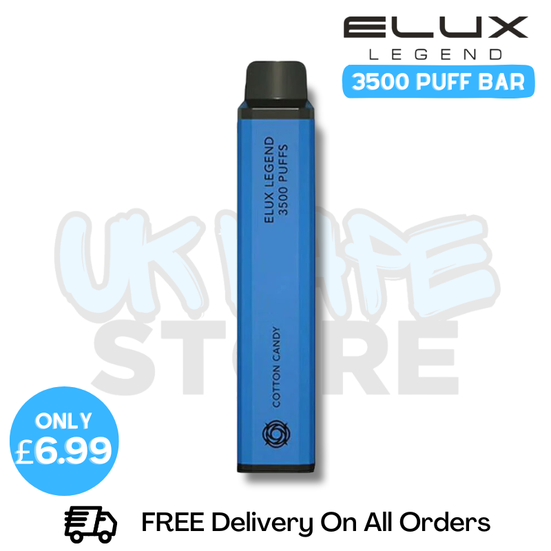 Shop Cotton Candy Elux Legend 3500 Puff Vape Kit - ONLY £6.99 - UK Vape Store
