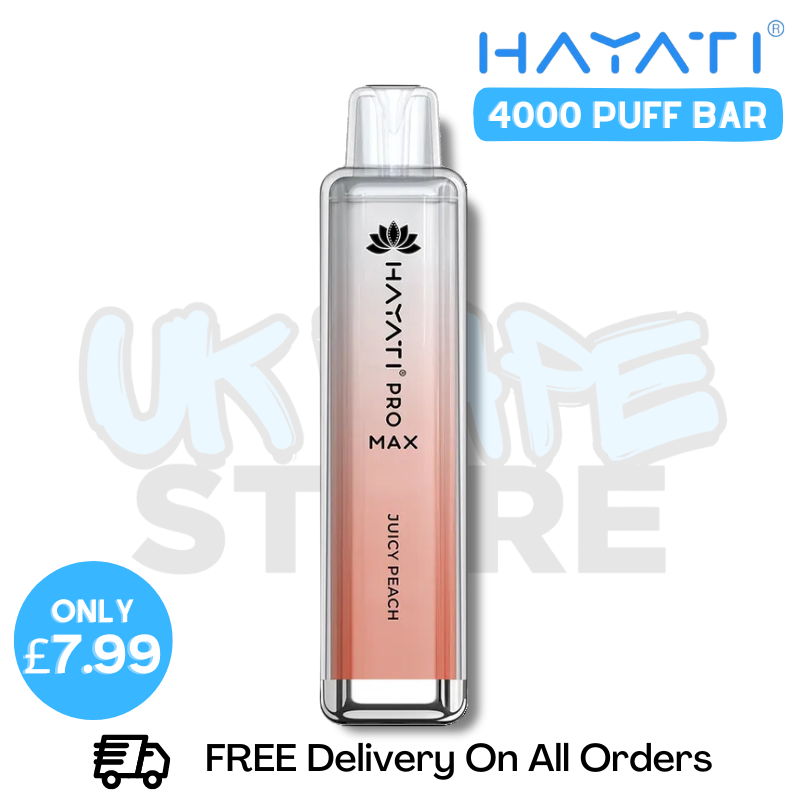 Juicy Peach Hayati Pro Max 4000Puffs 4K Disposable - Only £7.99