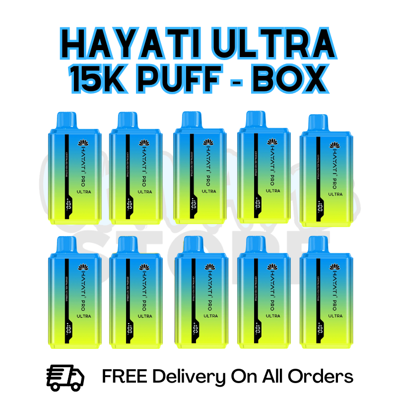 Buy online Crystal Ice/ Icy Citrus Hayati Pro Ultra 15K Puffs Box Of 10 - £85.99