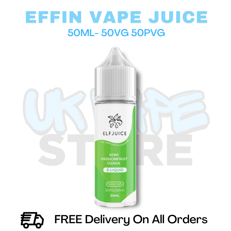 Buy Online Kiwi Passion Guava Effin Juice Shortfil 50ML