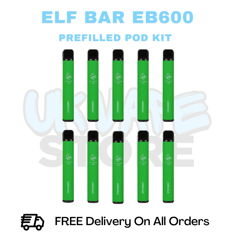 Buy Online Spearmint ELF Bar EB600 Box Of 10