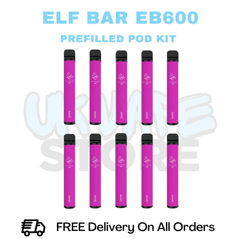 Buy Online Grape ELF Bar EB600 Box Of 10
