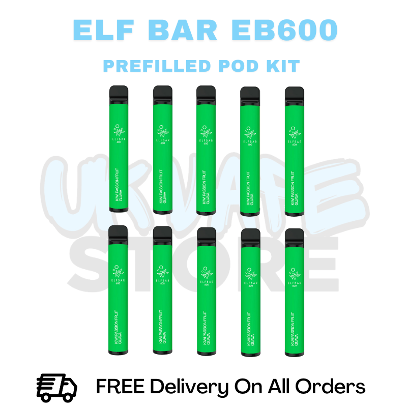 Buy Online Kiwi Passionfruit Guava ELF Bar EB600 Box Of 10