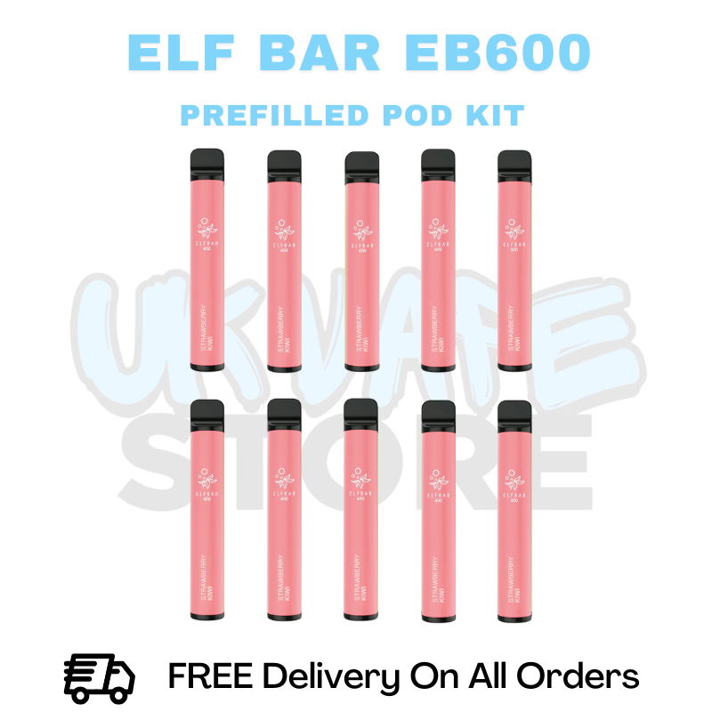 Buy Online Strawberry Kiwi ELF Bar EB600 Box Of 10