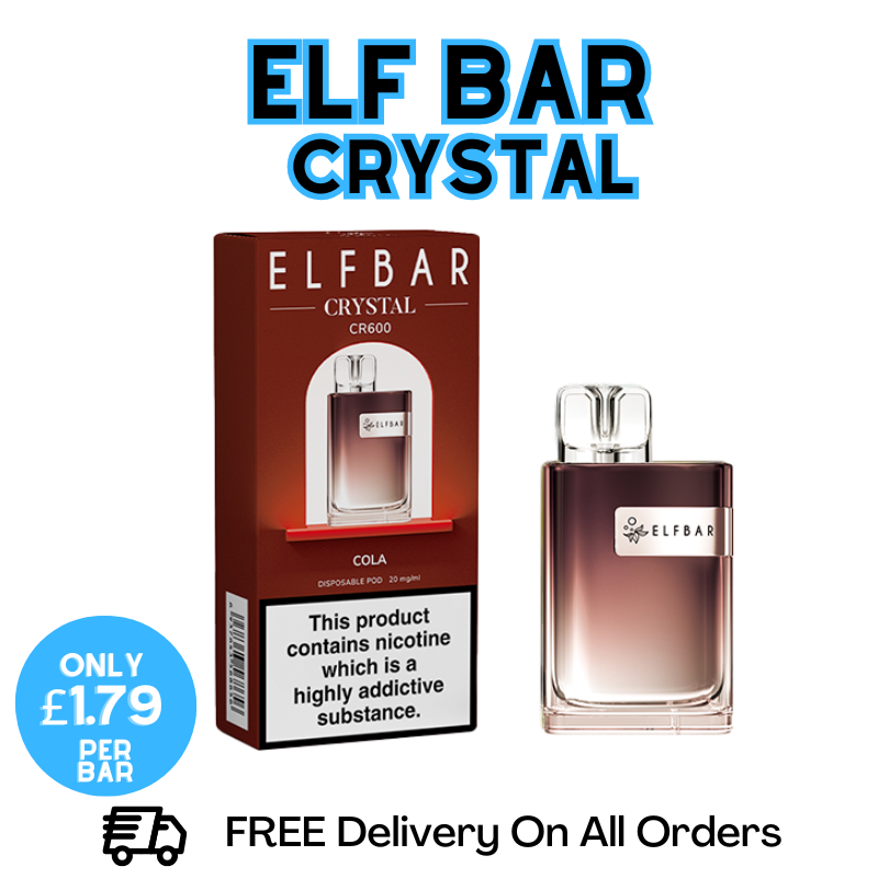Buy OnlineCola Elf Bar Crystal 600 Disposable Kit | ONLY £1.79 UK Vape Store