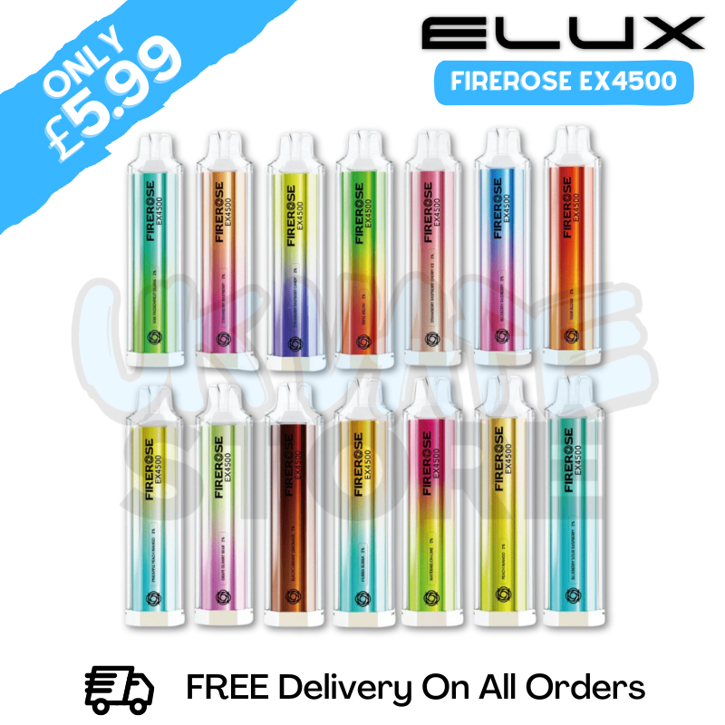 Shop Elux Firerose 4500 Puff Bar | Cheapest | Bulk Buy Cheap - UK Vape World