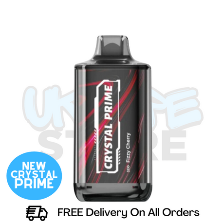 Buy Online Fizzy Cherry Crystal Prime Deluxe 18000 Puff - £9.99