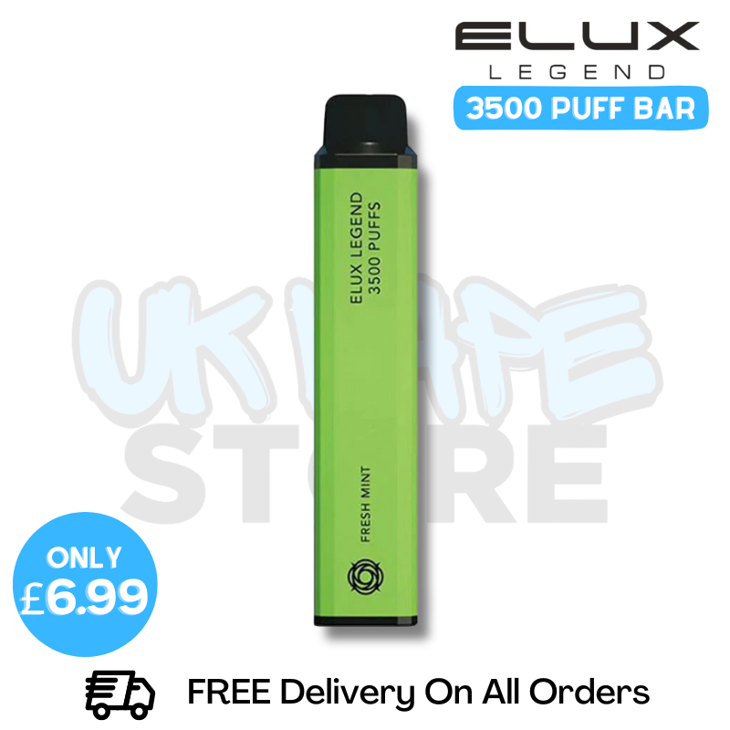 Shop Fresh Mint Elux Legend 3500 Puff Vape Kit - ONLY £6.99 - UK Vape Store