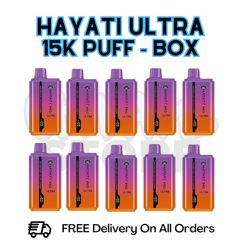 Buy online Grape Berry Burst/ Pear Apple Raspberry Hayati Pro Ultra 15K Puffs Box Of 10 - £85.99