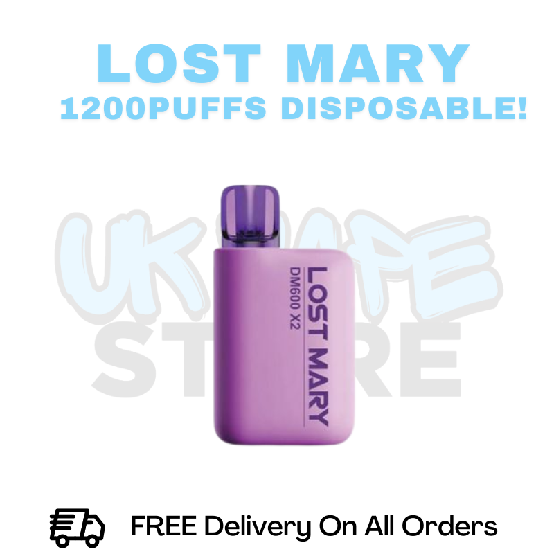 Buy Online Grape Lost Mary DM600 X2 1200Puff Disposable Vape Kit
