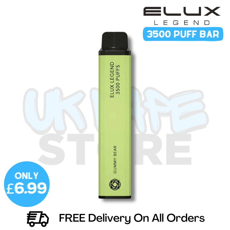 Shop Gummy Bear Elux Legend 3500 Puff Vape Kit - ONLY £6.99 - UK Vape World