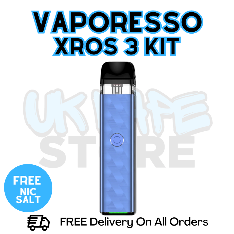 Shop Ice Blue Vaporesso Xros 3 Vape Kit - ONLY £16.99 | FREE SHIPPING - UK Vape Store
