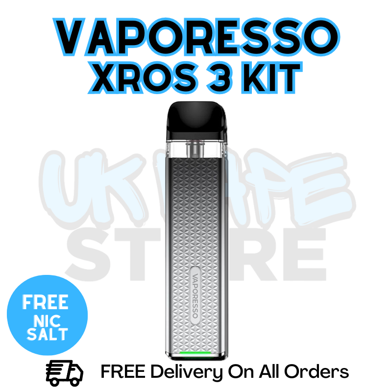 Shop Icy Silver Vaporesso Xros 3 Vape Kit - ONLY £16.99 | FREE SHIPPING - UK Vape World