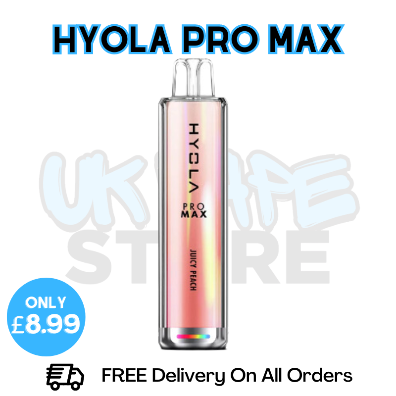 Buy Online Juicy Peach Hyola Pro Max 6000 Puff - Only £8.99 - UK Vape Store