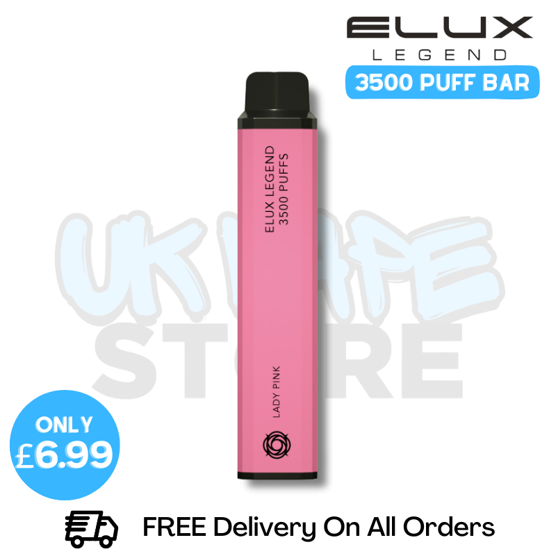 Shop Lady Pink Elux Legend 3500 Puff Vape Kit - ONLY £6.99 - UK Vape World