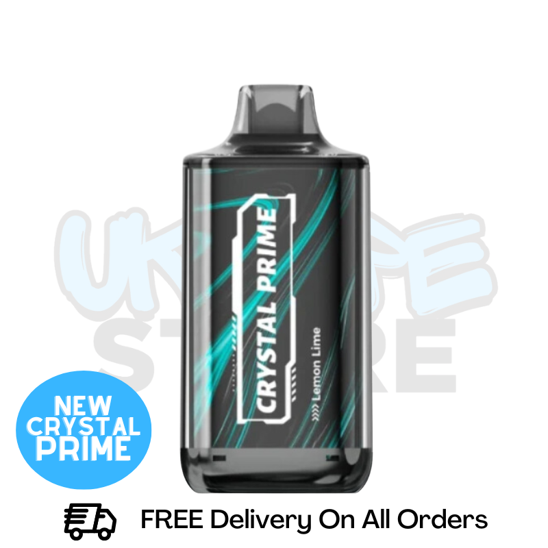 Buy Online Lemon Lime Crystal Prime Deluxe 18000 Puff - £9.99