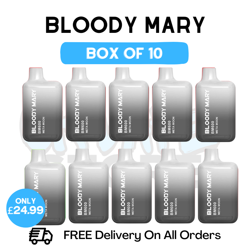 Shop Bloody Mary 600 Puff Meta Moon Pack Of 10 - UK Vape Store