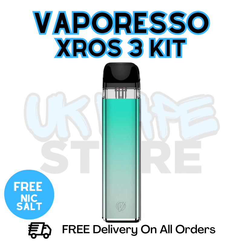Buy Online Mint Green Vaporesso Xros 3 Vape Kit - ONLY £16.99 | FREE SHIPPING - UK Vape Store