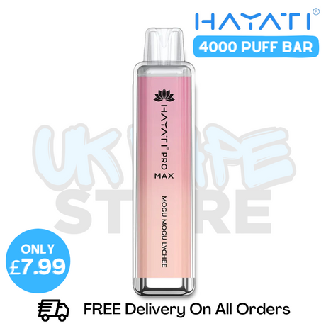 Shop Mogu Mogu Lychee, Hayati Pro Max 4000Puffs 4K Disposable - UK Vape World