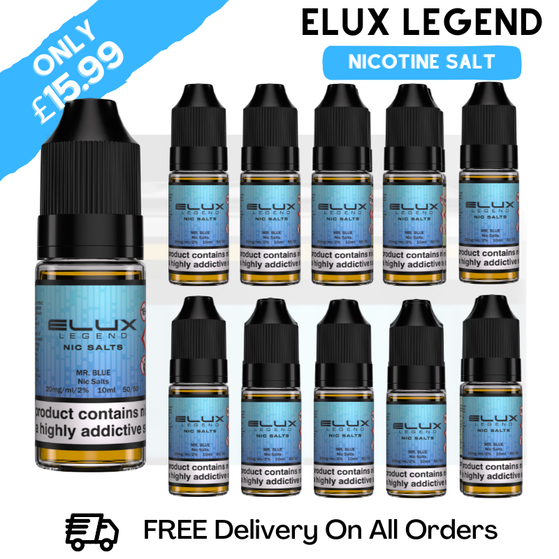 Mr Blue Elux Legend Nicotine Salt Pack Of 10
