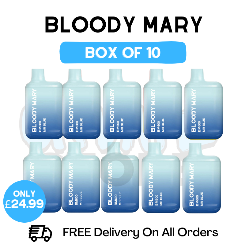 Shop Bloody Mary 600 Puff Mr Blue Pack Of 10 - UK Vape World
