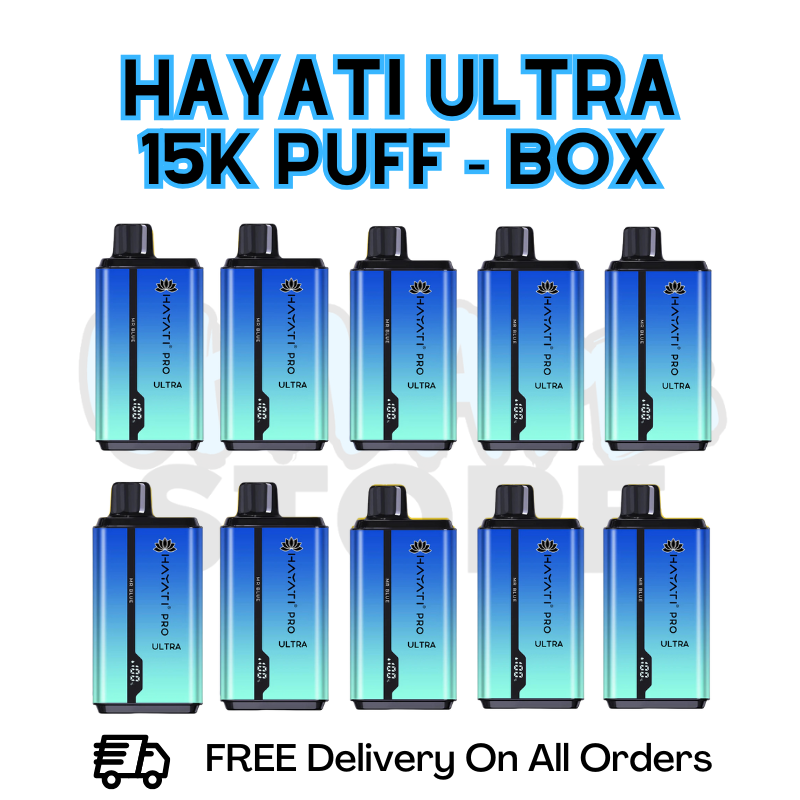 Mr Blue Hayati Pro Ultra 15K Puffs Box Of 10 - £85.99