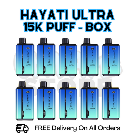 Mr Blue Hayati Pro Ultra 15K Puffs Box Of 10 - £85.99