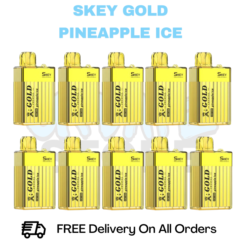 Buy Online Pineapple Ice SKEY Crystal Gold 600 Box Of 10