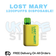 Buy Online Pineapple Ice Lost Mary DM600 X2 1200Puff Disposable Vape Kit