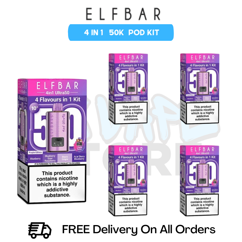 Purple Edition Elf Bar Ultra 50K Box Of 5