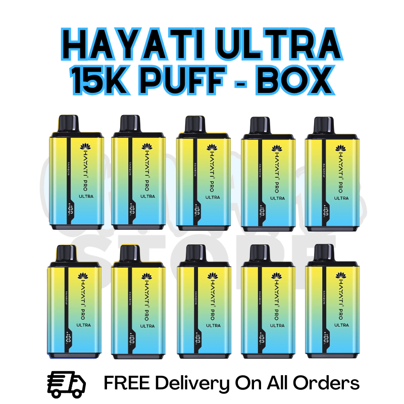 Buy Online Rainbow Hayati Pro Ultra 15K Puffs Box Of 10 - £85.99